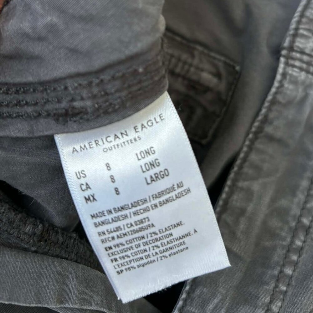 AE Baggy Cargo Jogger Pants size 8 Long - Picture 5 of 8